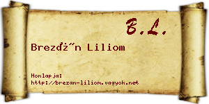 Brezán Liliom névjegykártya